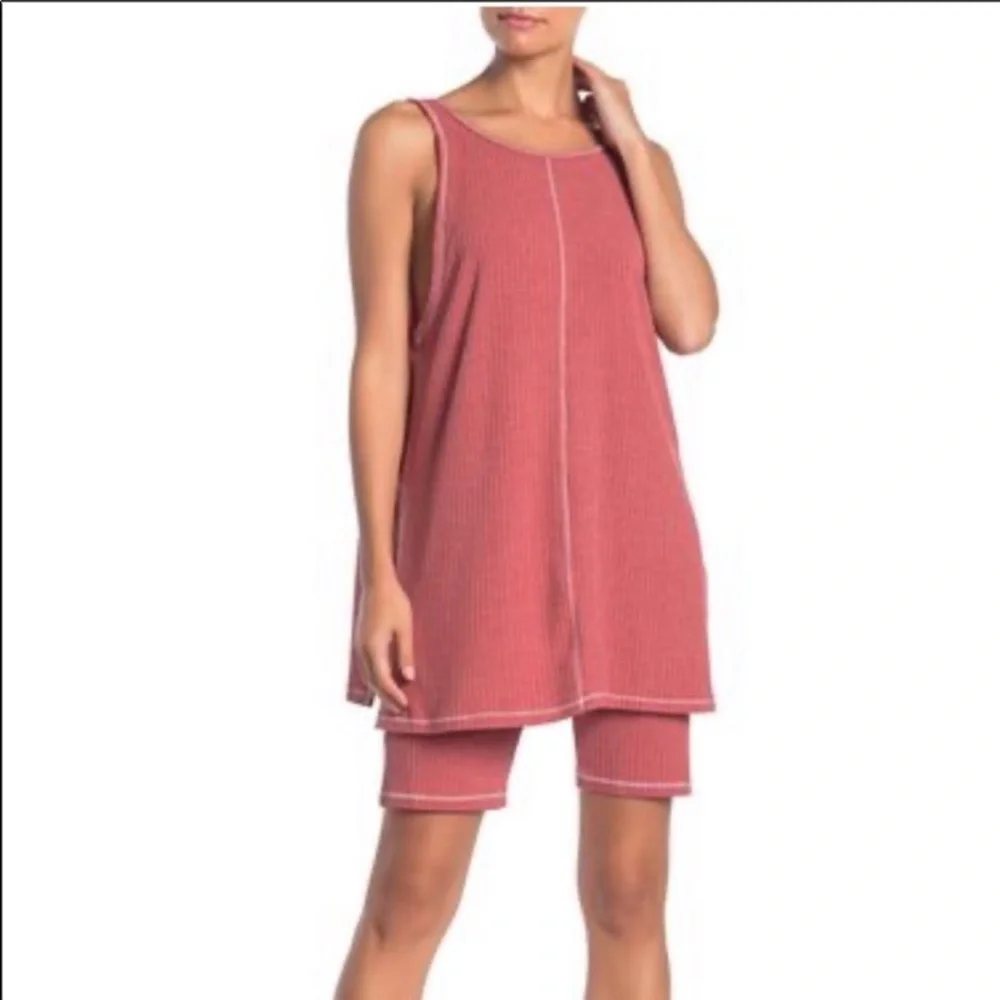 Free People New TakeTwo Bike Short 2 Piece Lounge - Picture 1 of 9